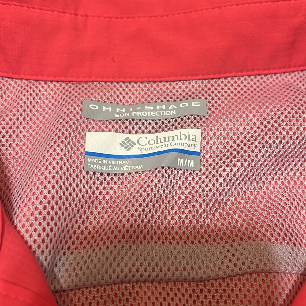 Columbia LS Blue and SS Coral Shirts - Picture 3 of 3